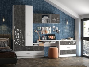 ВЕГА NEW Позитив Комод (Бетон темный/белый) в Тарко-Сале - tarko-sale.mebel24.online | фото 2