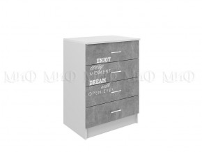 ЮНИОР-2 Комод Лофт ЛДСП (Бетон светлый/белый) в Тарко-Сале - tarko-sale.mebel24.online | фото