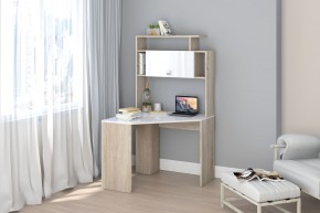 Компьютерный стол №11 (Дуб Сонома/Белый глянец) в Тарко-Сале - tarko-sale.mebel24.online | фото