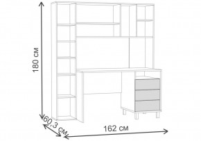 Компьютерный стол Комфорт 12.95 N дуб сонома / сатин в Тарко-Сале - tarko-sale.mebel24.online | фото 2