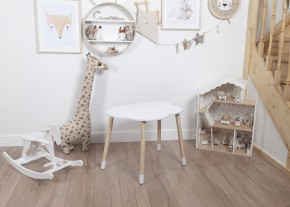 Комплект детский стол ОБЛАЧКО и стул ЗВЕЗДА ROLTI Baby (белая столешница/белое сиденье/береза ножки) в Тарко-Сале - tarko-sale.mebel24.online | фото