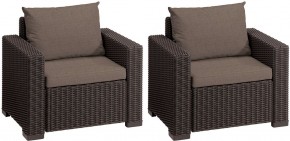 Комплект кресел Калифорния (California chair) коричневые в Тарко-Сале - tarko-sale.mebel24.online | фото 2