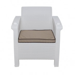 Комплект кресел Yalta Double Seat (Ялта) белый в Тарко-Сале - tarko-sale.mebel24.online | фото 2