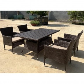 Комплект мебели из иск. ротанга AM-196B/T196 Brown 4Pcs (4+1) в Тарко-Сале - tarko-sale.mebel24.online | фото 3