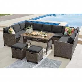 Комплект плетеной мебели AFM-370A Dark Grey в Тарко-Сале - tarko-sale.mebel24.online | фото 1