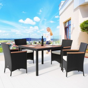 Комплект плетеной мебели  AFM-440 90x90 4Pcs Black (4+1) в Тарко-Сале - tarko-sale.mebel24.online | фото