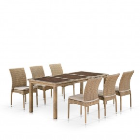 Комплект плетеной мебели T365/Y380B-W65 Light Brown (6+1) в Тарко-Сале - tarko-sale.mebel24.online | фото 1