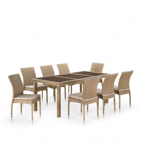 Комплект плетеной мебели T365/Y380B-W65 Light Brown (8+1) в Тарко-Сале - tarko-sale.mebel24.online | фото 1