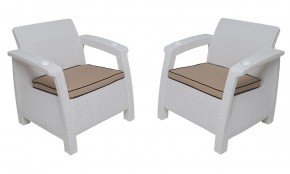 Комплект уличной мебели Yalta Premium Terrace Set (Ялта) белый (+подушки под спину) в Тарко-Сале - tarko-sale.mebel24.online | фото 4