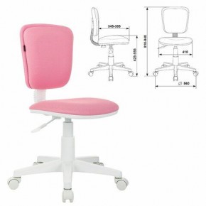 Кресло детское BRABIX "Joy MG-204W", без подлокотников, пластик белый, ткань TW, розовое, 533011 в Тарко-Сале - tarko-sale.mebel24.online | фото 1