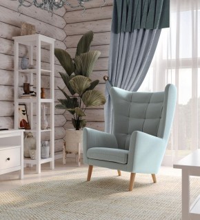 Кресло для отдыха Саари мятно-серое, ткань рогожка в Тарко-Сале - tarko-sale.mebel24.online | фото 4