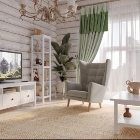 Кресло для отдыха Саари светло-серое, ткань рогожка в Тарко-Сале - tarko-sale.mebel24.online | фото 4
