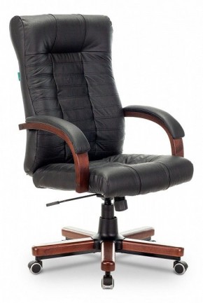 Кресло для руководителя KB-10WALNUT/B/LEATH в Тарко-Сале - tarko-sale.mebel24.online | фото