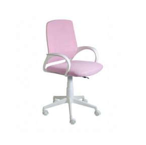 Кресло Ирис White сетка/ткань розовая в Тарко-Сале - tarko-sale.mebel24.online | фото 1