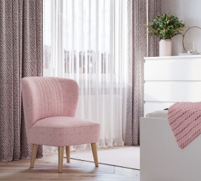 Кресло Унельма светло-розовый, ткань рогожка в Тарко-Сале - tarko-sale.mebel24.online | фото 3