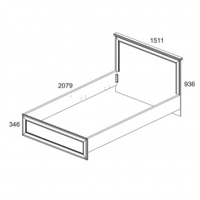 Кровать 140 с подъемником, TIFFANY, цвет вудлайн кремовый в Тарко-Сале - tarko-sale.mebel24.online | фото 3