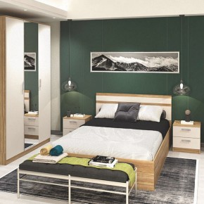 Кровать 1400 Салоу с настилом (Дуб сонома/перламутр) в Тарко-Сале - tarko-sale.mebel24.online | фото 5