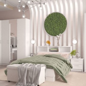 Кровать 1600 Париж с настилом (Белый тиснение) в Тарко-Сале - tarko-sale.mebel24.online | фото 4