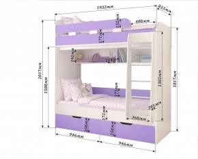 Кровать 2-х ярусная Юниор 5 в Тарко-Сале - tarko-sale.mebel24.online | фото 2