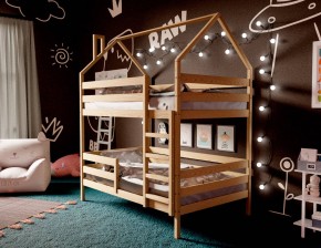Кровать-домик двухъярусная 80*160 без покраски в Тарко-Сале - tarko-sale.mebel24.online | фото 3