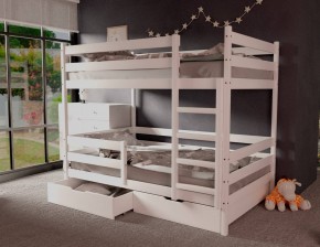 Кровать двухъярусная без крыши 80*160 Белый в Тарко-Сале - tarko-sale.mebel24.online | фото