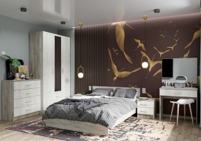 Кровать Гармония КР-602 1400 Дуб крафт серый/Дуб крафт белый в Тарко-Сале - tarko-sale.mebel24.online | фото 2