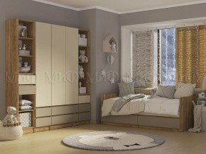 ЧЕЛСИ Color Кровать с ящиками 800 с настилом ЛДСП (Слоновая кость/Глиняный серый/Дуб крафт) в Тарко-Сале - tarko-sale.mebel24.online | фото 2