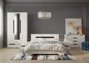 Кровать Вега 1,4 + основание (Крафт белый - Венге) в Тарко-Сале - tarko-sale.mebel24.online | фото 3