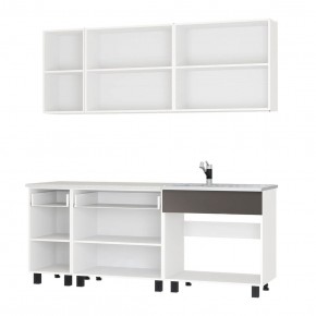 Кухня Дакота 2,0 (бетон пайн/графит) в Тарко-Сале - tarko-sale.mebel24.online | фото 2