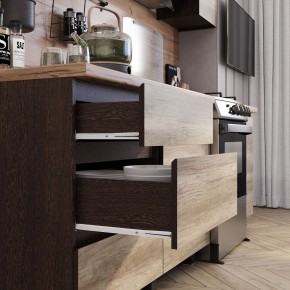 Кухня Энигма 1.6 м (венге/дуб каньон) в Тарко-Сале - tarko-sale.mebel24.online | фото 2