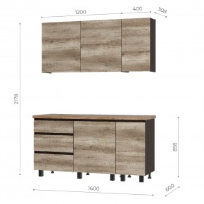 Кухня Энигма 1.6 м (венге/дуб каньон) в Тарко-Сале - tarko-sale.mebel24.online | фото 5