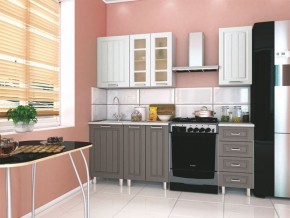 Кухня модульная Луксор серый-белый в Тарко-Сале - tarko-sale.mebel24.online | фото 1