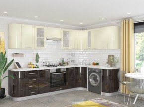 Кухня Танго модульная шоколад-белый в Тарко-Сале - tarko-sale.mebel24.online | фото