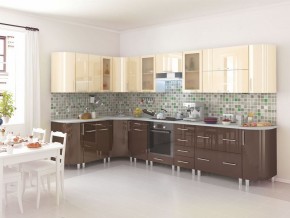 Кухня Танго модульная шоколад-ваниль в Тарко-Сале - tarko-sale.mebel24.online | фото 1