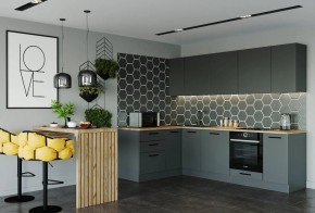 Кухня угловая Антрацит 2600х1600 (Стол. 38мм) в Тарко-Сале - tarko-sale.mebel24.online | фото 1