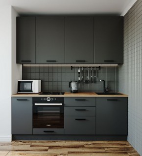 Кухонный гарнитур Антрацит 2200 (Стол. 26мм) в Тарко-Сале - tarko-sale.mebel24.online | фото