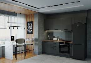 Кухонный гарнитур Антрацит 2550 (Стол. 38мм) в Тарко-Сале - tarko-sale.mebel24.online | фото