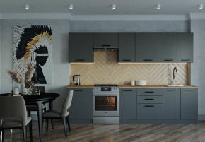 Кухонный гарнитур Антрацит 3000 (Стол. 38мм) в Тарко-Сале - tarko-sale.mebel24.online | фото