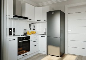 Кухонный гарнитур Белый Глянец 2200*1000 (Стол. 26мм) в Тарко-Сале - tarko-sale.mebel24.online | фото 1