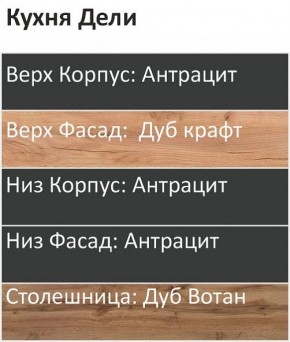 Кухонный гарнитур Дели 2800 (Стол. 38мм) в Тарко-Сале - tarko-sale.mebel24.online | фото 3