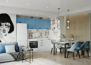 Кухонный гарнитур Капри 2550 (Стол. 38мм) в Тарко-Сале - tarko-sale.mebel24.online | фото