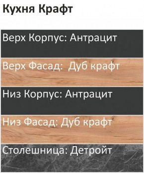 Кухонный гарнитур Крафт 2200 h950 (Стол. 38мм) в Тарко-Сале - tarko-sale.mebel24.online | фото 3