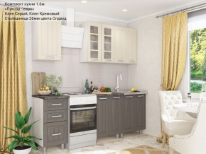 Кухонный гарнитур Луксор-евро 1600 серый-кремовый в Тарко-Сале - tarko-sale.mebel24.online | фото