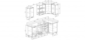 Кухонный гарнитур Меренга 2200*1000 (Стол. 26мм) в Тарко-Сале - tarko-sale.mebel24.online | фото 2