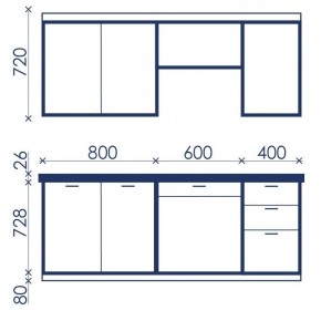 Кухонный гарнитур Ольвия-6 (1.8м) в Тарко-Сале - tarko-sale.mebel24.online | фото 4