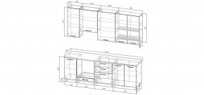 Кухонный гарнитур Санторини 2400 h950 (Стол. 26мм) в Тарко-Сале - tarko-sale.mebel24.online | фото 2