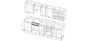 Кухонный гарнитур Смоки 3000 (Стол. 26мм) в Тарко-Сале - tarko-sale.mebel24.online | фото 2