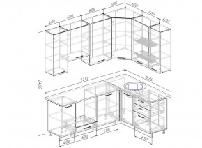 Кухонный гарнитур угловой Демо 2200х1600 (Стол. 38мм) в Тарко-Сале - tarko-sale.mebel24.online | фото 2