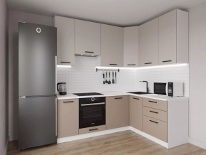 Кухонный гарнитур угловой Каппучино 2200*1600 h 950 (Стол. 38мм) в Тарко-Сале - tarko-sale.mebel24.online | фото