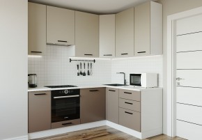 Кухонный гарнитур угловой Латте 2200х1600 (Стол. 38мм) в Тарко-Сале - tarko-sale.mebel24.online | фото